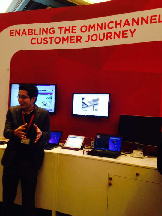 19일 태국 방콕에서 열린 '제2회 어바이어 테크놀러지 포럼'에서 어바이어 관계자가 소비자 불만 통합관리를 위한 '옴니채널 솔루션'을 설명하고 있다.